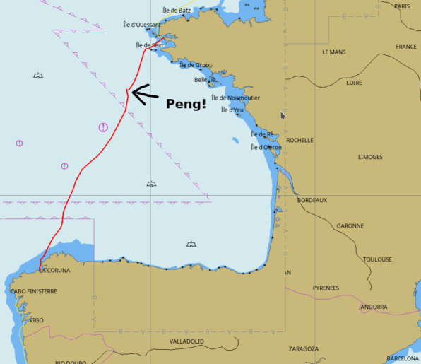 Track ueber die Biskaya