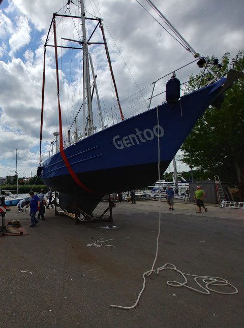 Krantermin auf der Teerhofinsel